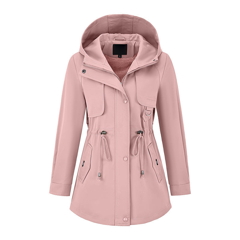 📢🎉50%Rabatt!!!🛍️✨Lässige, warme mittelange Damen-Kapuzenjacke