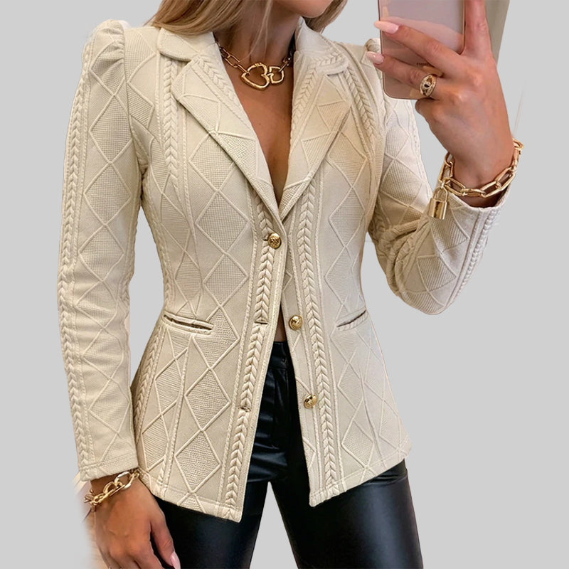 🌸 Modischer figurbetonter Damenblazer – Feminine Silhouette, weicher Stoff & immer passend