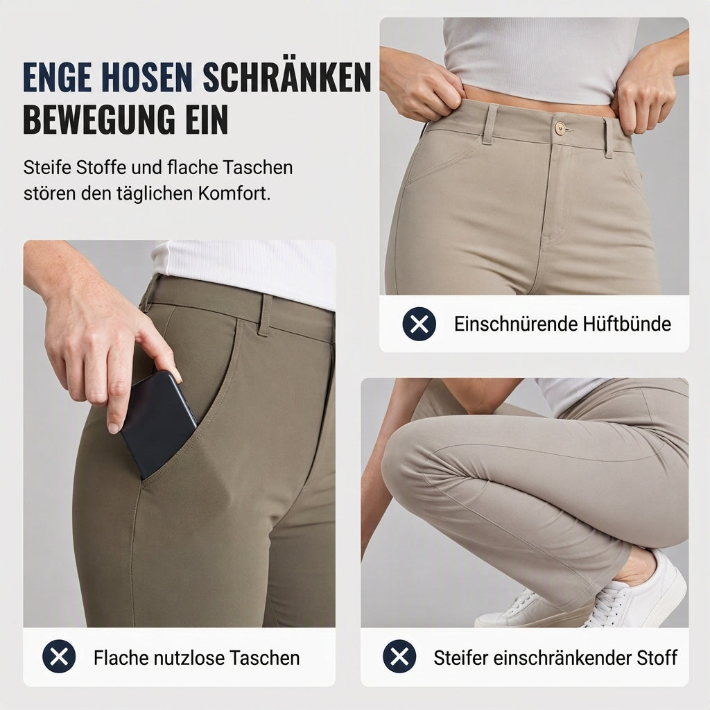 📢🎉50%Rabatt!!!🛍️✨Damen-Cargohose mit lockerer Passform, geradem Bein, elastischem Bund mit Kordelzug und seitlichen Einschubtaschen