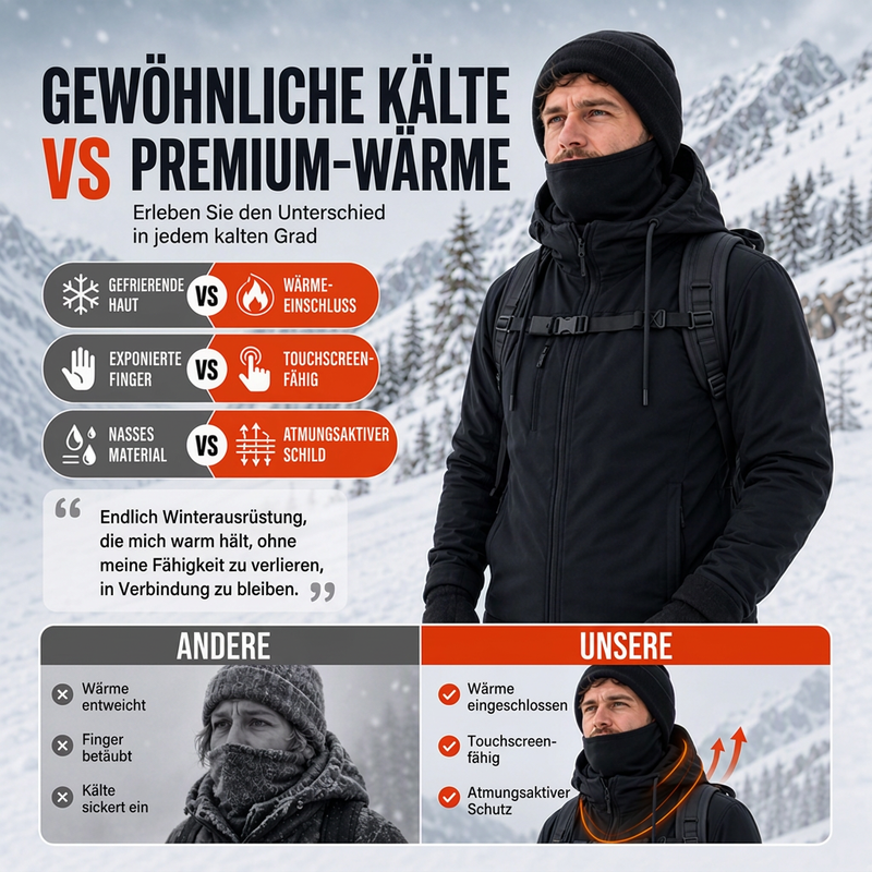 🧤 Warm & praktisch – Balaclava-Set mit Handschuhen & Socken – Bequemer Sitz, weicher Stoff & vielseitig kombinierbar