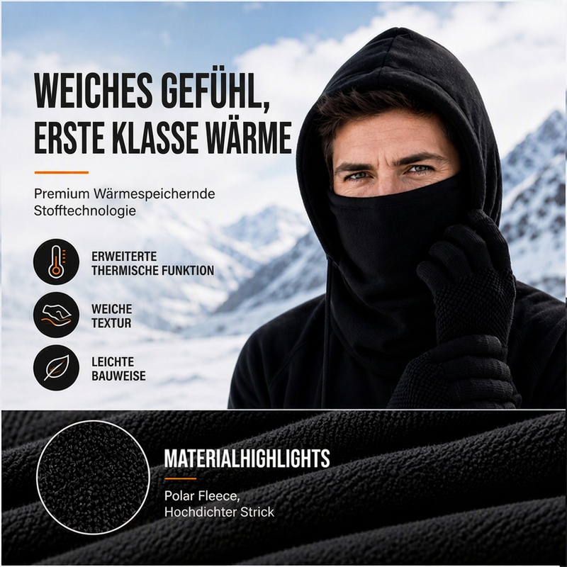 🧤 Warm & praktisch – Balaclava-Set mit Handschuhen & Socken – Bequemer Sitz, weicher Stoff & vielseitig kombinierbar