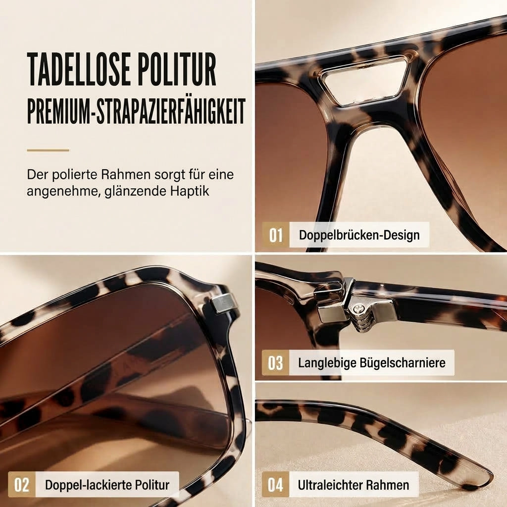 🗣️ 100.000 Leute schwärmen davon – probieren Sie es auch? Vintage Retro Quadratische Sonnenbrille