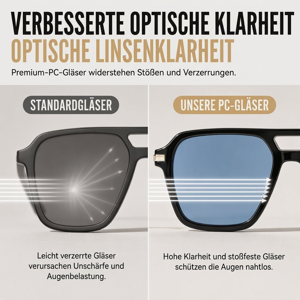 🗣️ 100.000 Leute schwärmen davon – probieren Sie es auch? Vintage Retro Quadratische Sonnenbrille