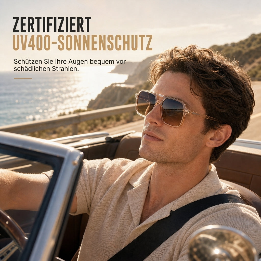 🗣️ 100.000 Leute schwärmen davon – probieren Sie es auch? Vintage Retro Quadratische Sonnenbrille