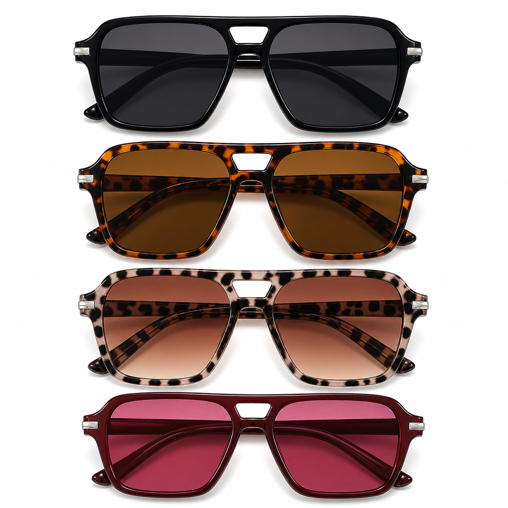 🗣️ 100.000 Leute schwärmen davon – probieren Sie es auch? Vintage Retro Quadratische Sonnenbrille