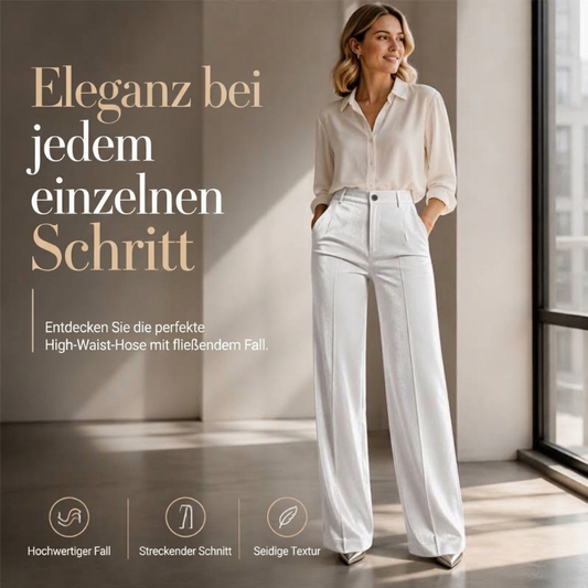 📢🎉50%Rabatt!!!🛍️✨Lässige, weit geschnittene Damen-Hosen mit hohem Bund und fallendem Stoff