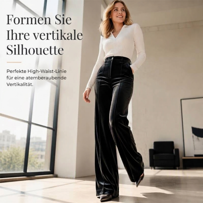 📢🎉50%Rabatt!!!🛍️✨Lässige, weit geschnittene Damen-Hosen mit hohem Bund und fallendem Stoff