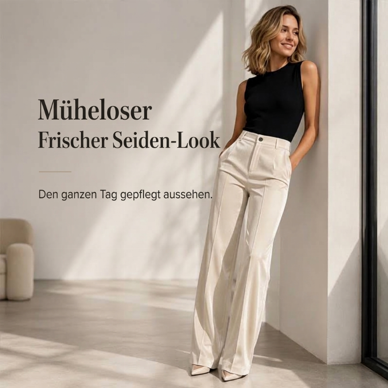 📢🎉50%Rabatt!!!🛍️✨Lässige, weit geschnittene Damen-Hosen mit hohem Bund und fallendem Stoff