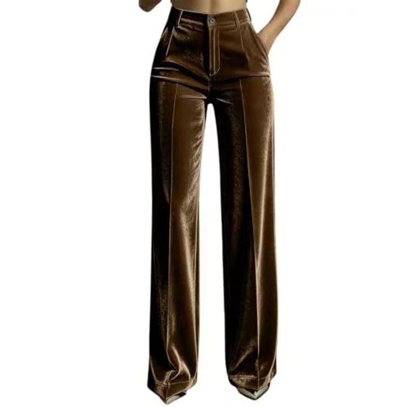 📢🎉50%Rabatt!!!🛍️✨Lässige, weit geschnittene Damen-Hosen mit hohem Bund und fallendem Stoff