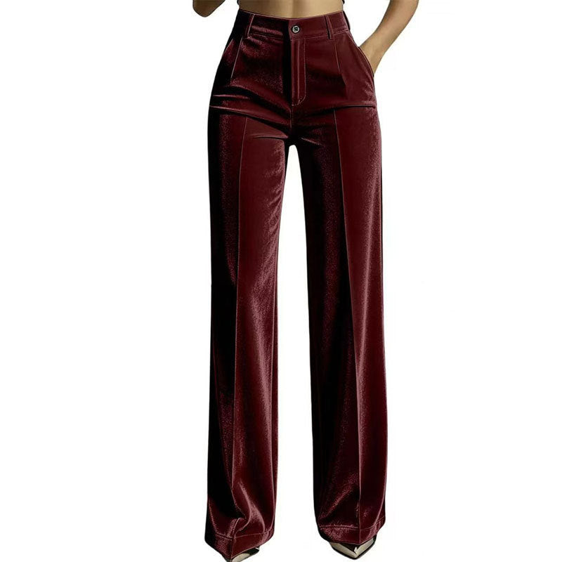 📢🎉50%Rabatt!!!🛍️✨Lässige, weit geschnittene Damen-Hosen mit hohem Bund und fallendem Stoff