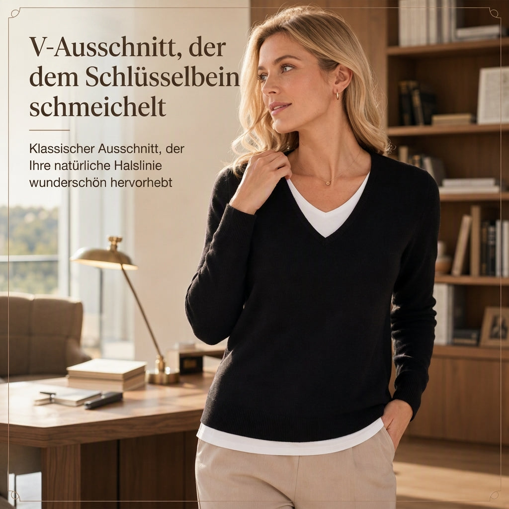 🔥Beliebtes Produkt ！✨Zweiteiliger Strickpullover mit V-Ausschnitt für Damen