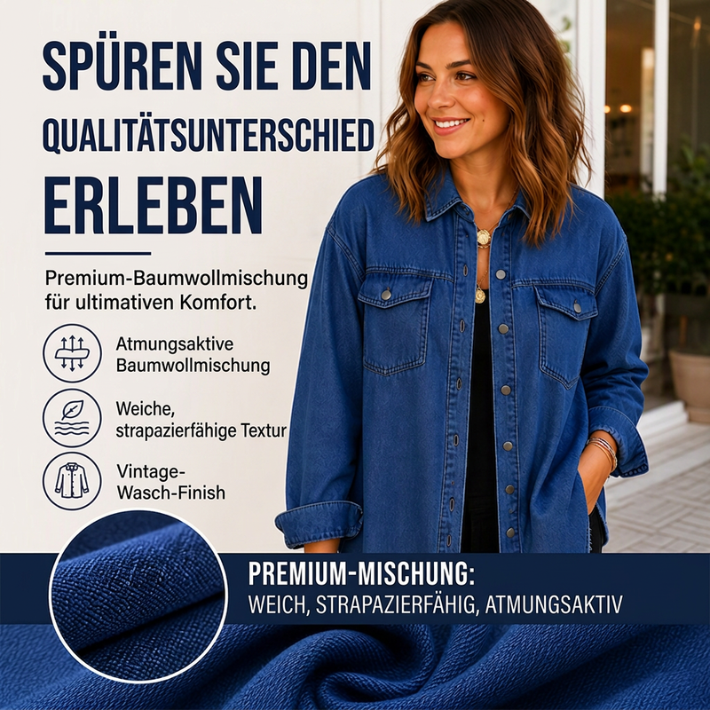 🧵 Jeansjacke mit ausgefranstem Saum für Damen – Lässig, bequem & immer passend