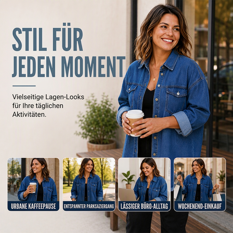 🧵 Jeansjacke mit ausgefranstem Saum für Damen – Lässig, bequem & immer passend