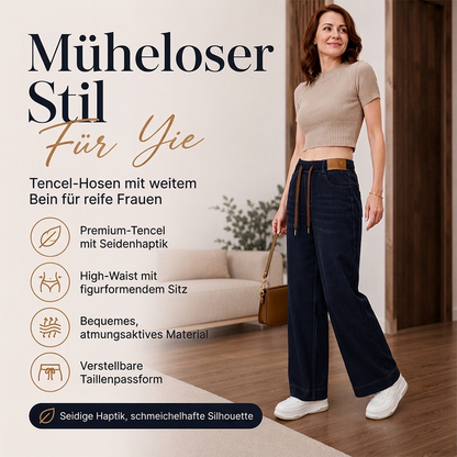 🎈 Lässige Weite-Jeans mit Kordelzug für Damen – Bequem, modern & immer passend