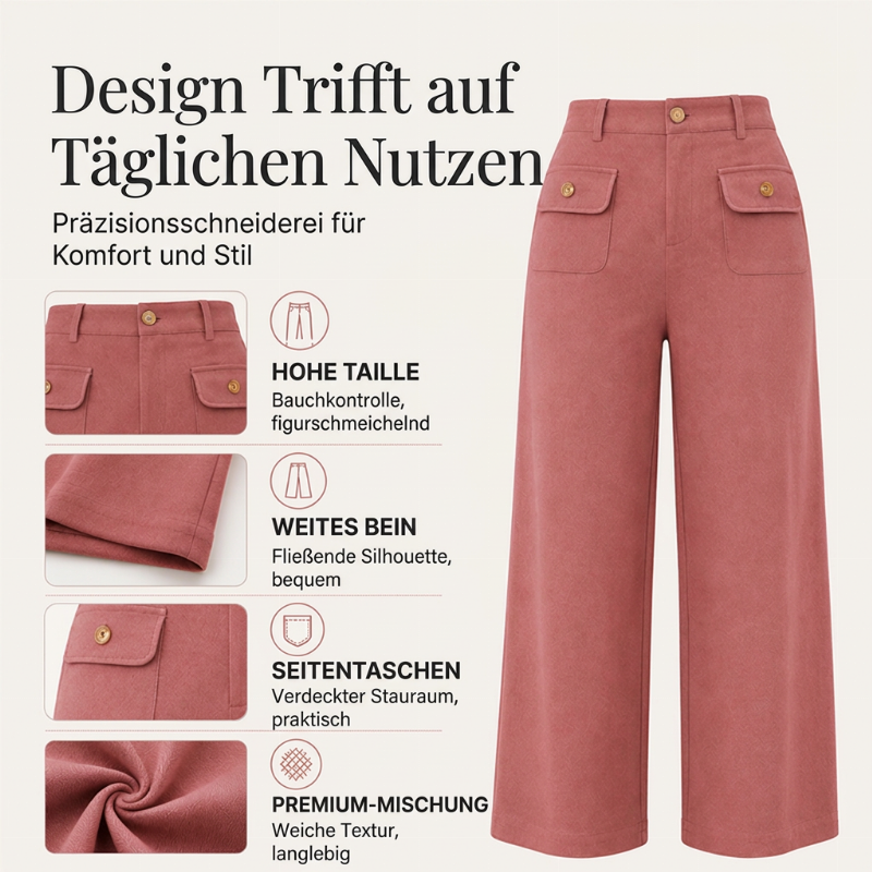 🔥 Schon über 50.000 Einheiten verkauft – jetzt mit 50% Rabatt! Weite Damen-High-Waist-Hosen