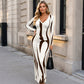 🔥Beliebtes Produkt ！✨Bedrucktes langärmeliges Bodycon-Maxikleid für Damen