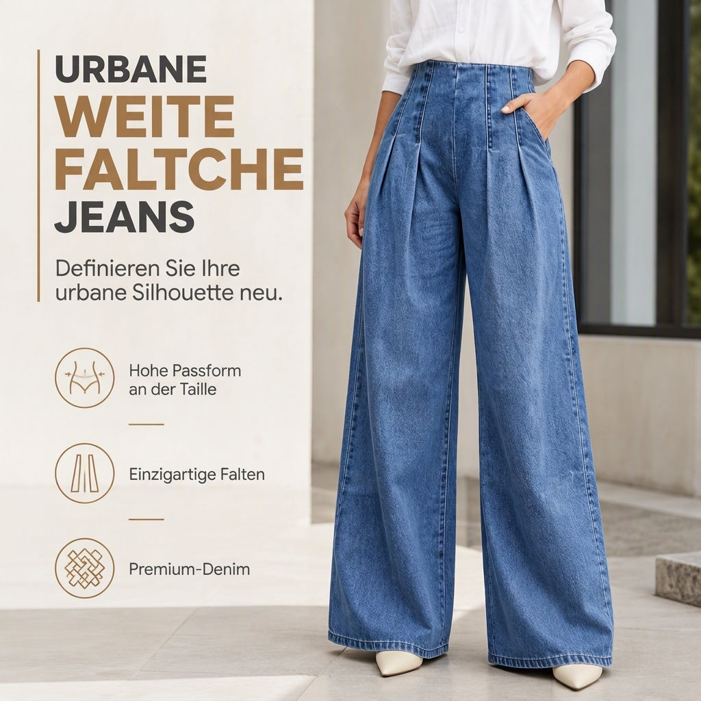 🧵 Lässig & schlankmachend – Weite Jeans mit hoher Taille – Weicher Denim, moderner Schnitt & vielseitig kombinierbar