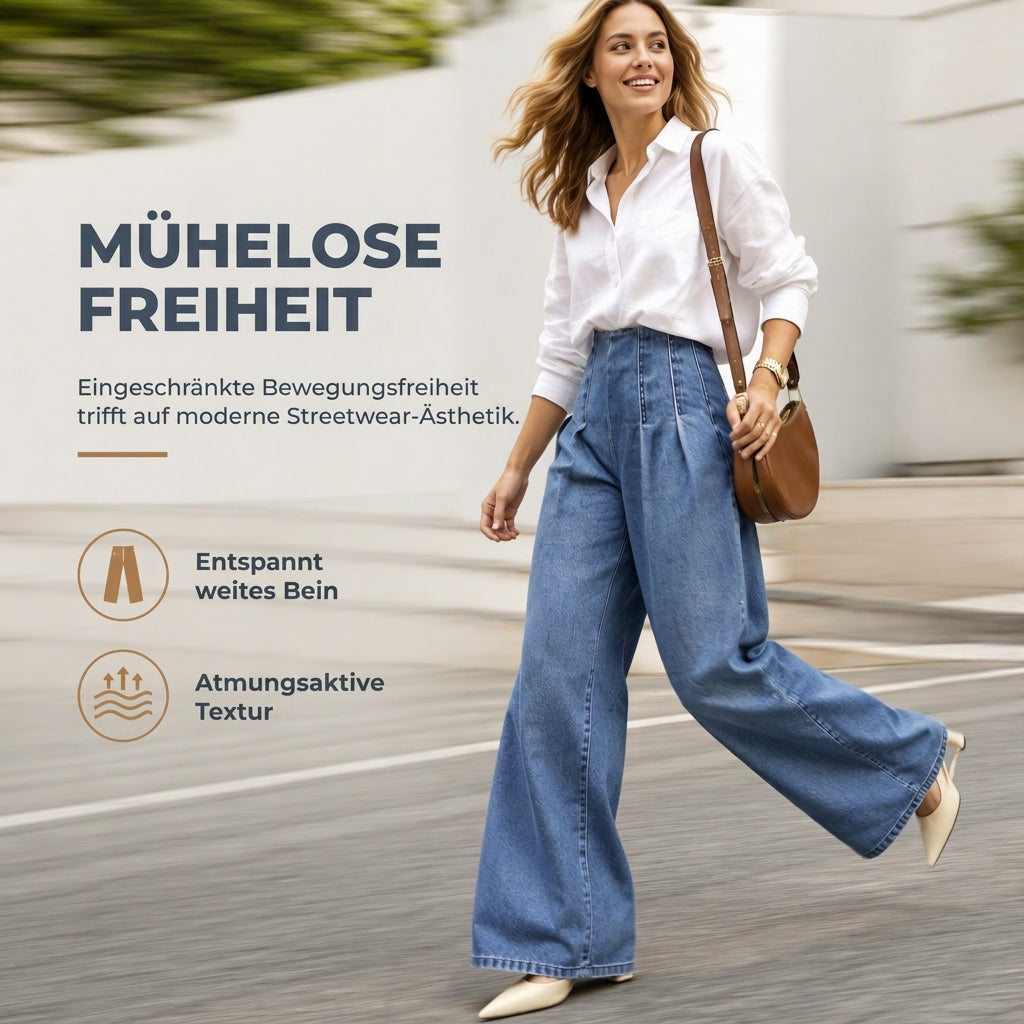 🧵 Lässig & schlankmachend – Weite Jeans mit hoher Taille – Weicher Denim, moderner Schnitt & vielseitig kombinierbar