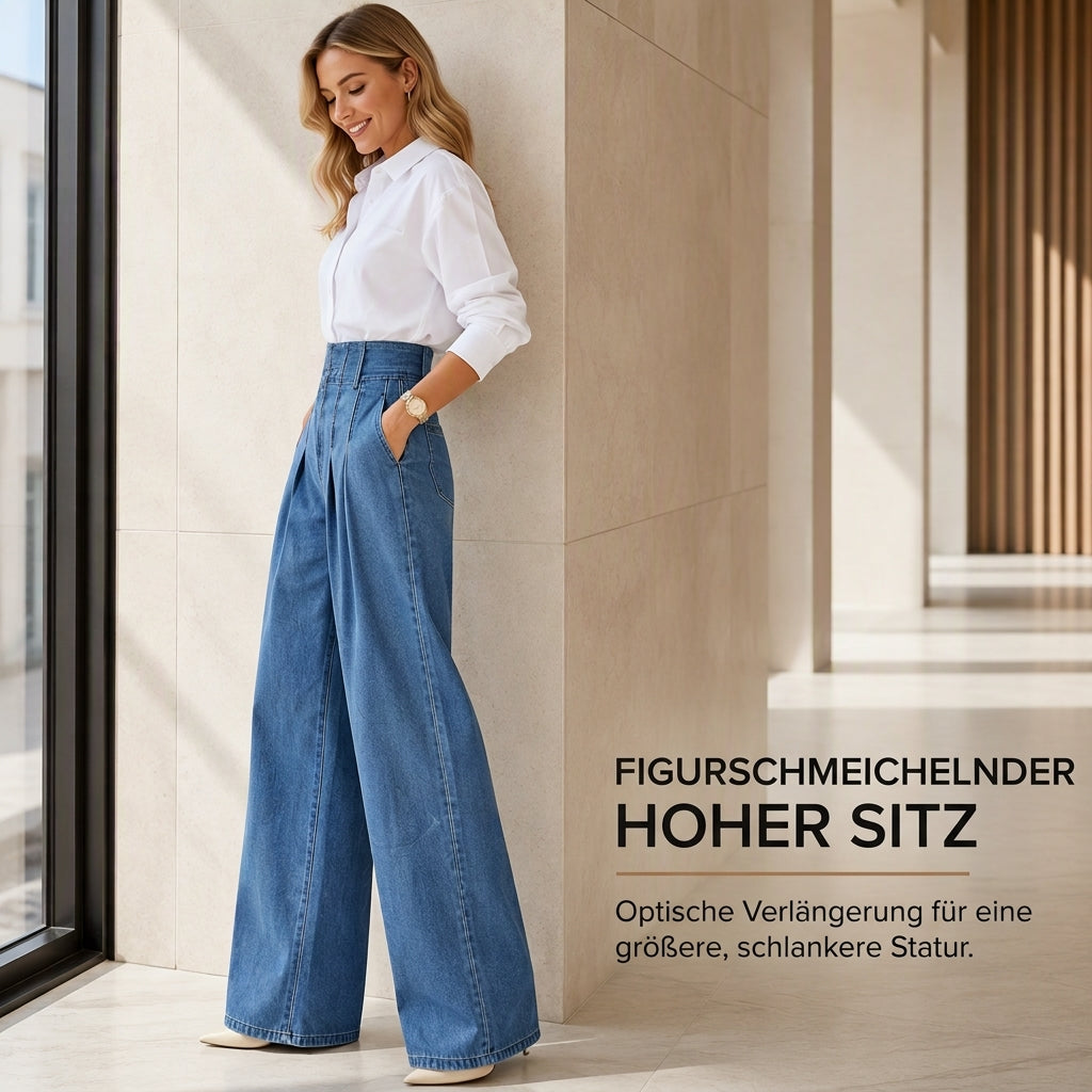 🧵 Lässig & schlankmachend – Weite Jeans mit hoher Taille – Weicher Denim, moderner Schnitt & vielseitig kombinierbar
