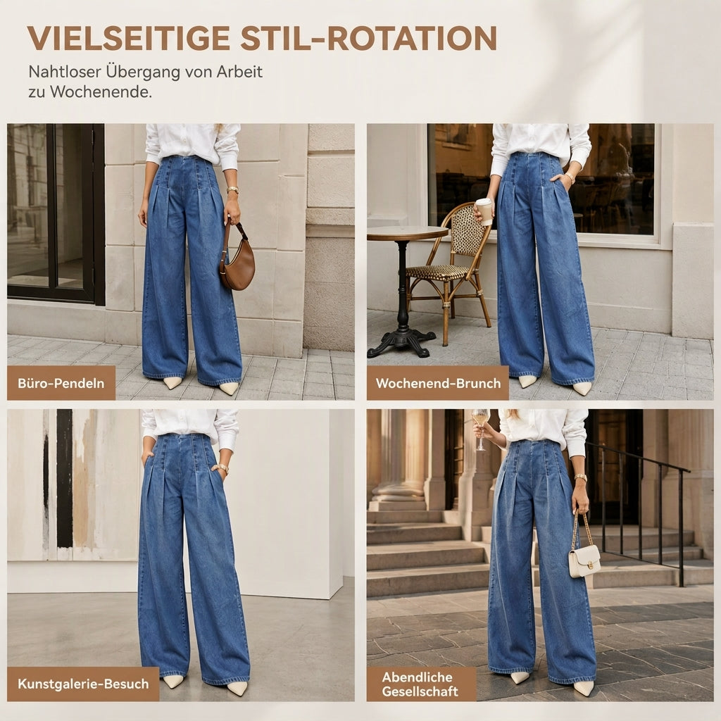🧵 Lässig & schlankmachend – Weite Jeans mit hoher Taille – Weicher Denim, moderner Schnitt & vielseitig kombinierbar
