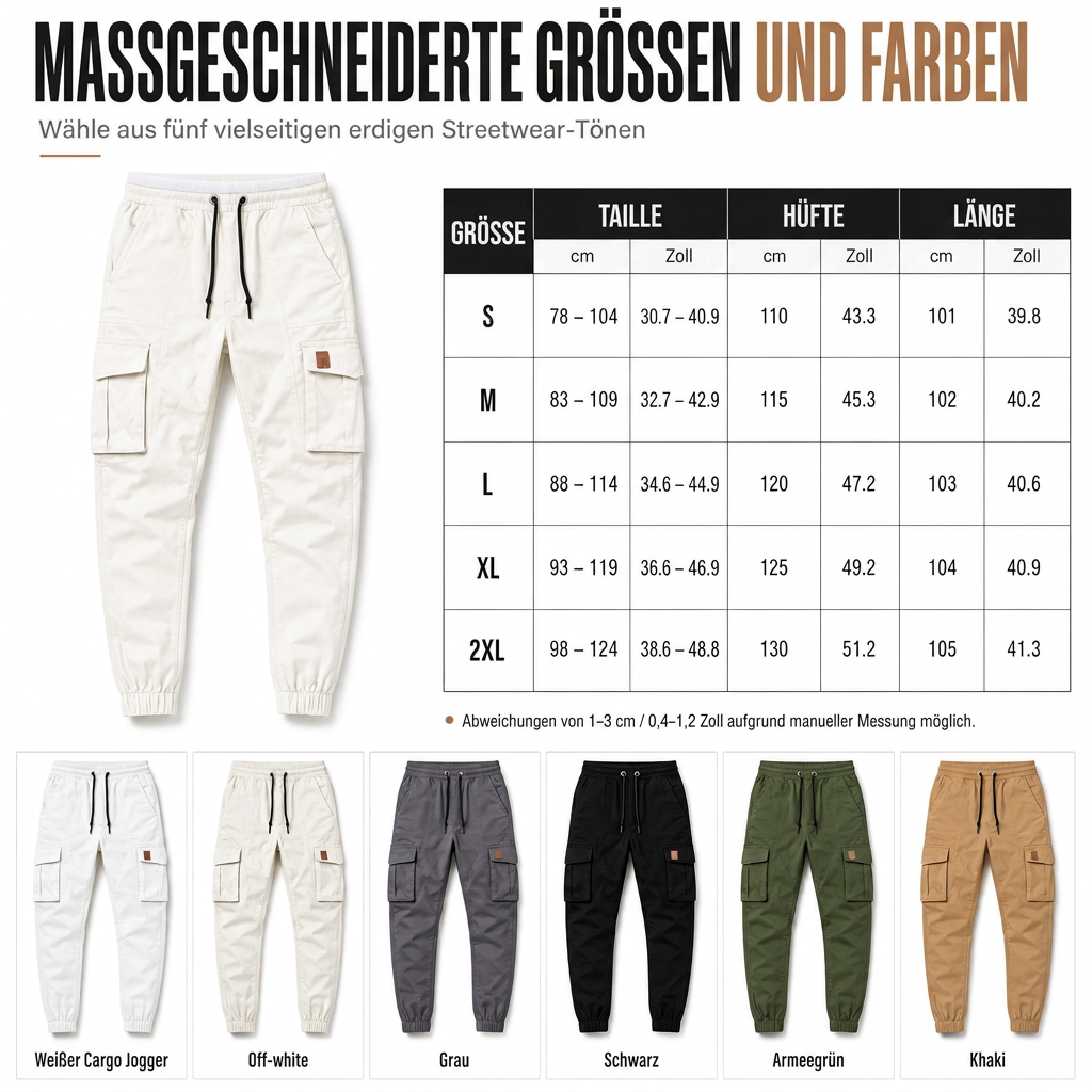 🙌 100% Wiederkaufquote – Qualität überzeugt! Cargo-Jogginghose für Herren, unifarben, im lässigen Stil