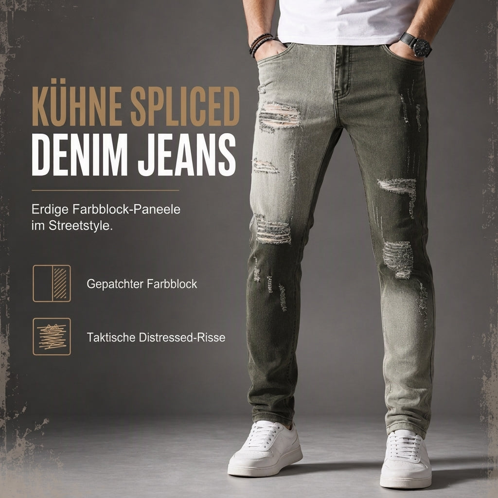 Zerrissene Slim-Fit-Jeans für Herren