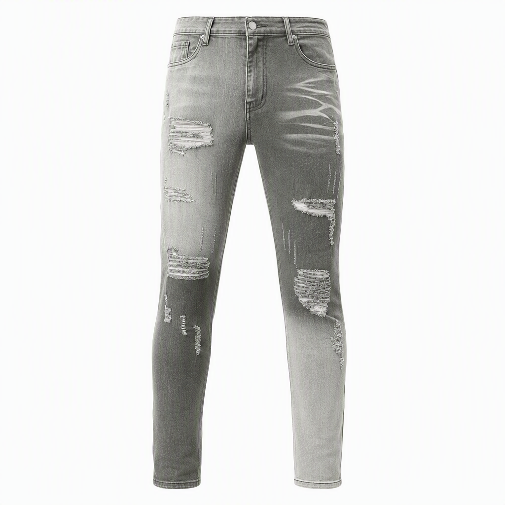 Zerrissene Slim-Fit-Jeans für Herren