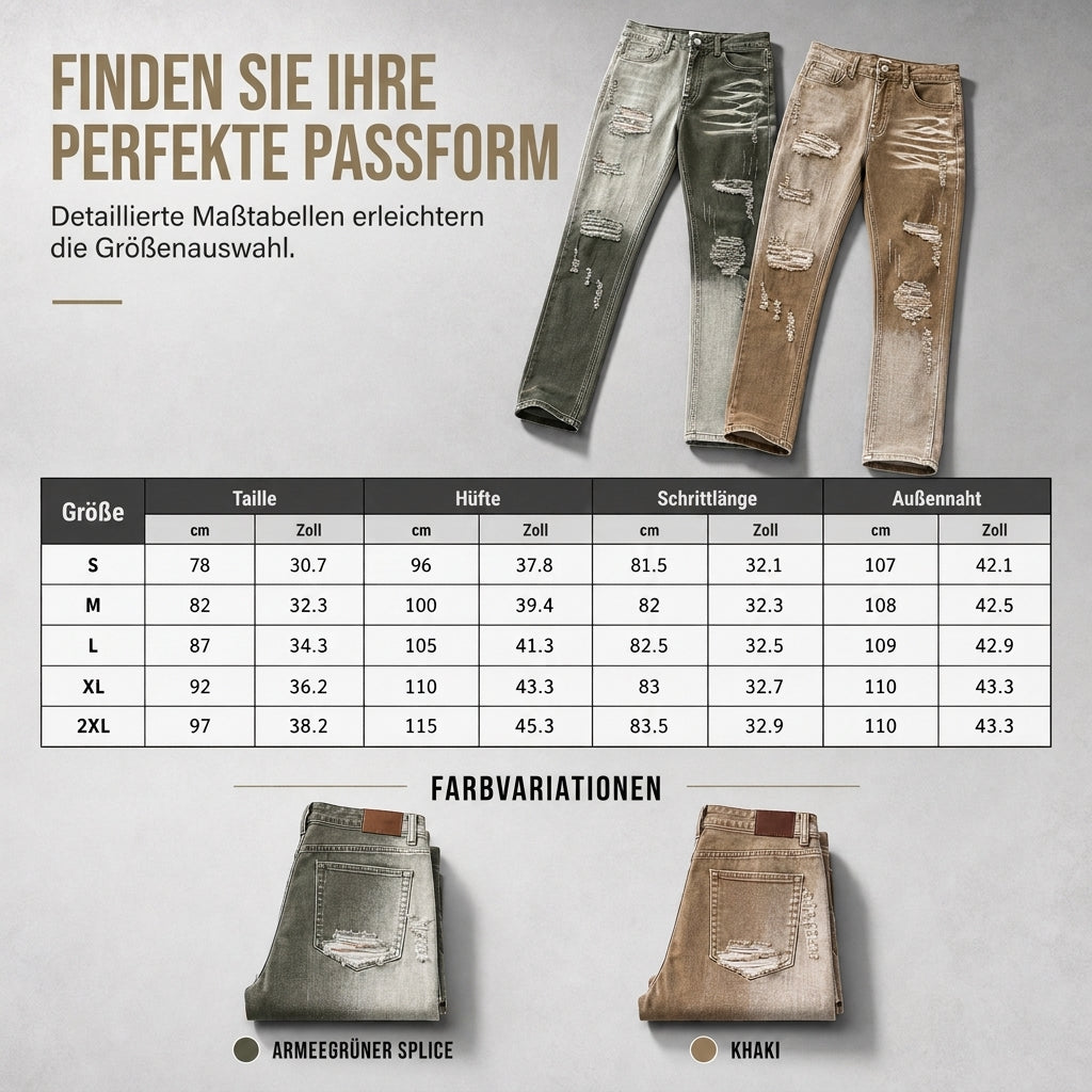 Zerrissene Slim-Fit-Jeans für Herren