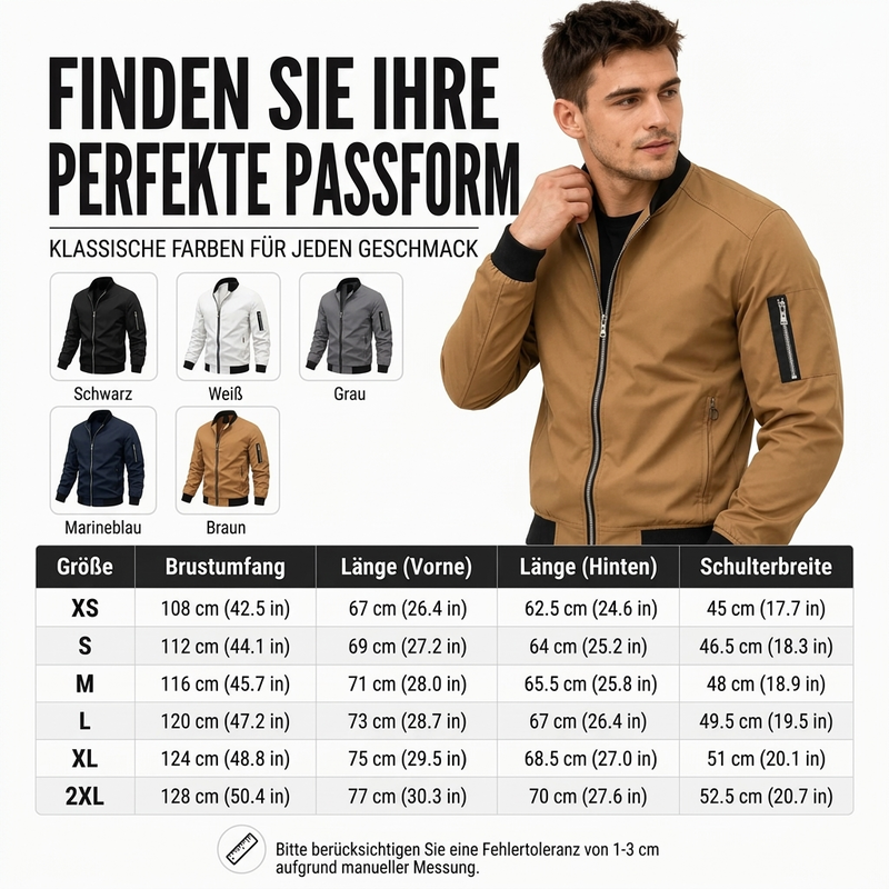 ✈️ Outdoor-Bomberjacke für Herren – Lässig, bequem & immer passend
