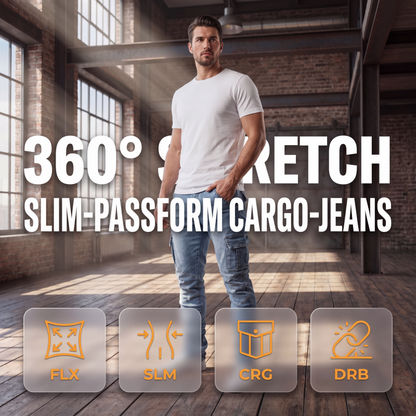 📣📣50%Rabatt!!!🎉✨Slim-Fit Jeans-Cargohosen – Figurbetont, praktisch & zeitloses Design