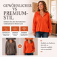 Damen-Strickpullover mit V-Ausschnitt und Reverskragen