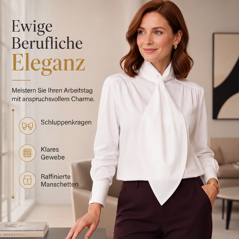 📢🎉50%Rabatt!!!🛍️✨Qualität überzeugt! Elegantes Langarmtop mit Schleifenkragen für Damen