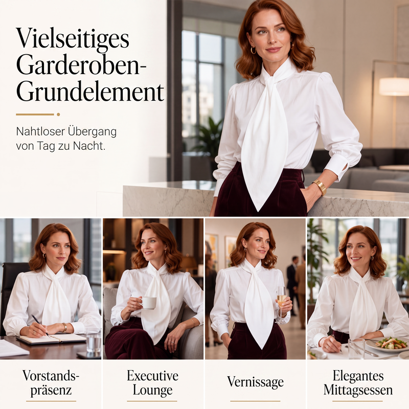 📢🎉50%Rabatt!!!🛍️✨Qualität überzeugt! Elegantes Langarmtop mit Schleifenkragen für Damen