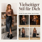 🖤 Damen schicker asymmetrischer Kunstlederrock – Figurschmeichelnd, stylisch & immer passend