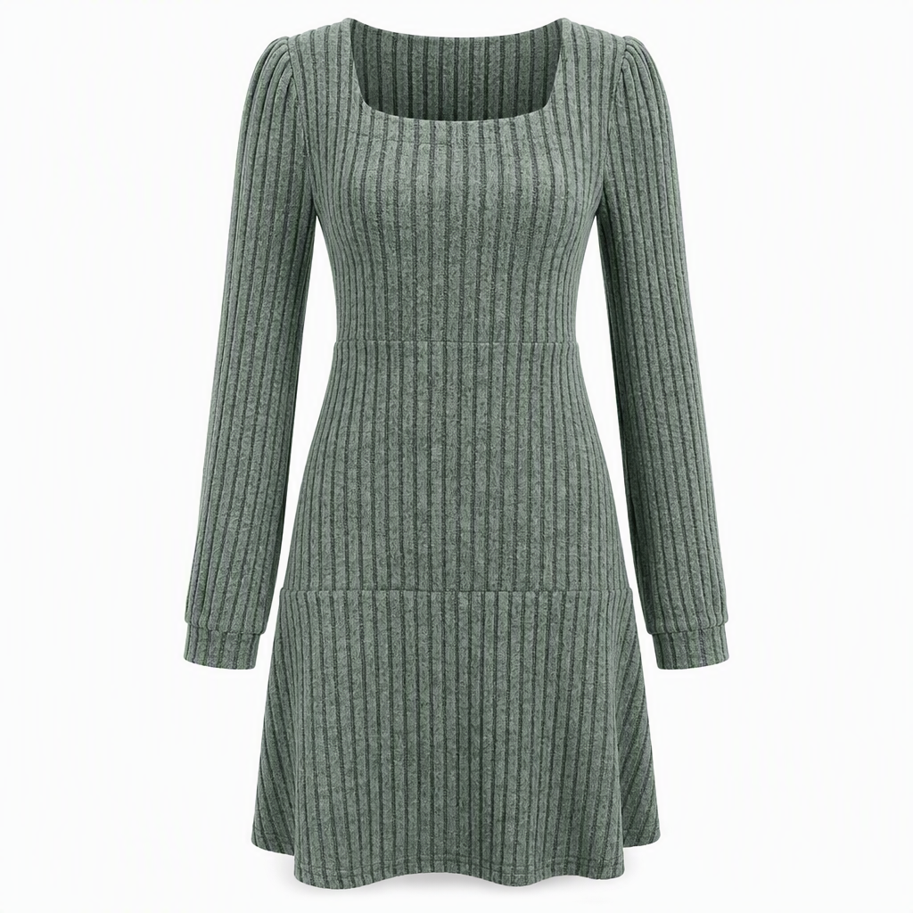 🗣️ 100.000 Leute schwärmen davon – probieren Sie es auch? Damen-Babydollkleid mit quadratischem Ausschnitt und Taschen