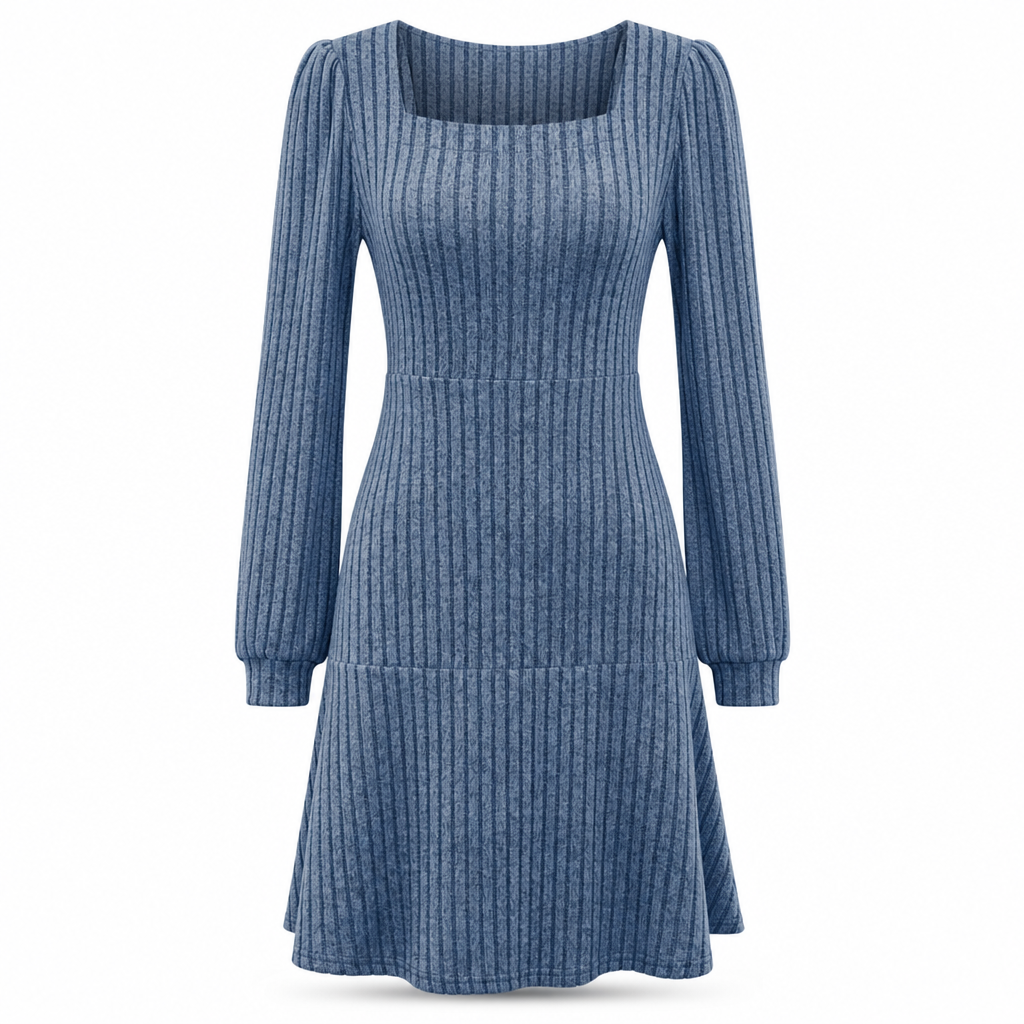 🗣️ 100.000 Leute schwärmen davon – probieren Sie es auch? Damen-Babydollkleid mit quadratischem Ausschnitt und Taschen