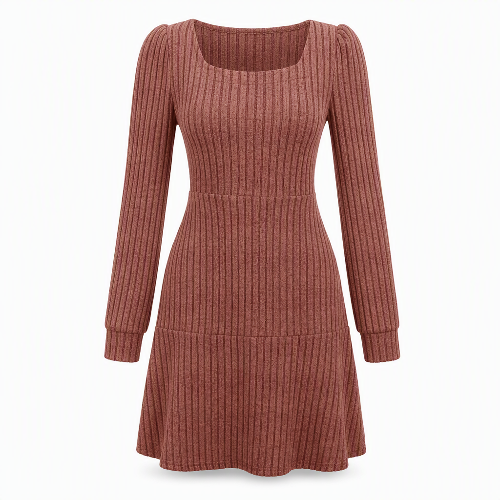 🗣️ 100.000 Leute schwärmen davon – probieren Sie es auch? Damen-Babydollkleid mit quadratischem Ausschnitt und Taschen