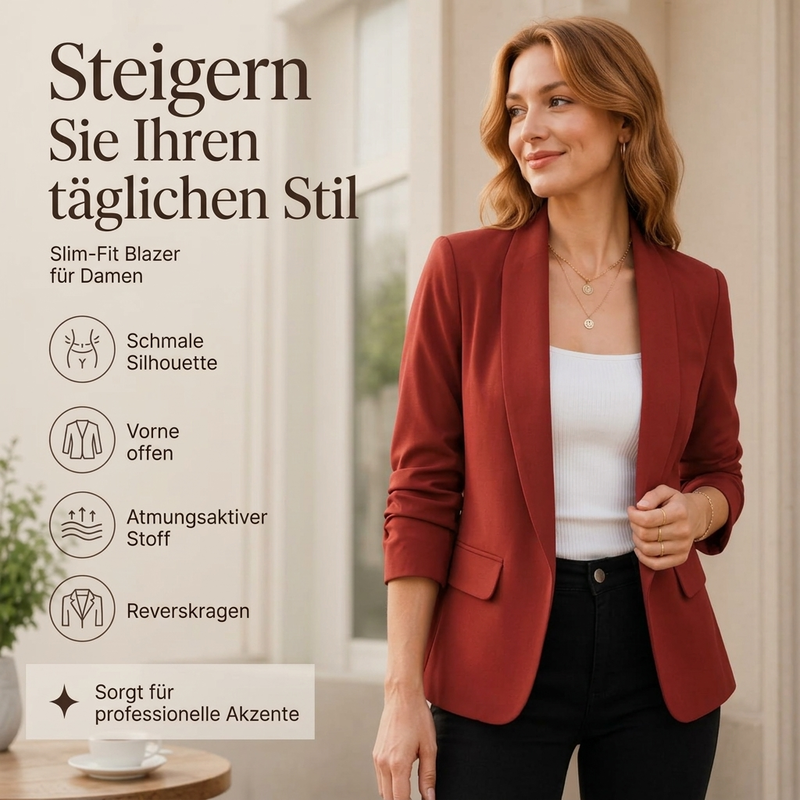 Legerer, vielseitig taillierter eleganter Business-Kurzjacke für Damen