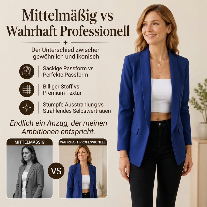Legerer, vielseitig taillierter eleganter Business-Kurzjacke für Damen