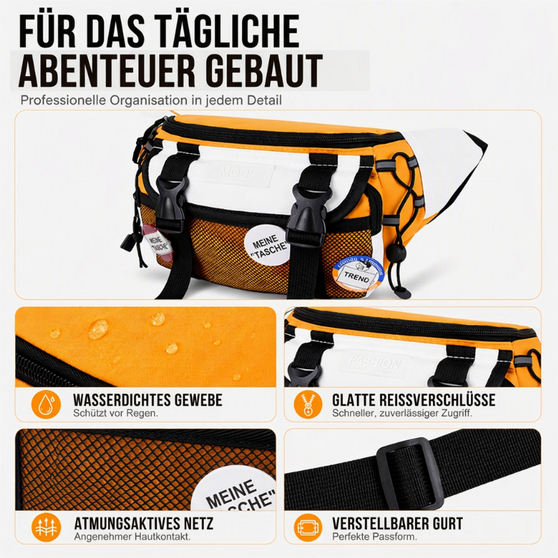 🎒 Für den Alltag – die Hände frei | Unisex-Sport-Umhängetasche