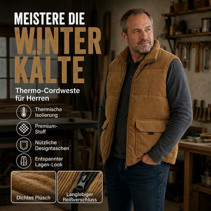 🍂 Warm & robust – Gesteppte Cordweste – Bequemer Schnitt, weicher Stoff & vielseitig kombinierbar