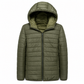 Leichte, gesteppte Herren-Baumwolljacke mit Kapuze, kurz geschnitten, casual, für den Winter, in großen Größen