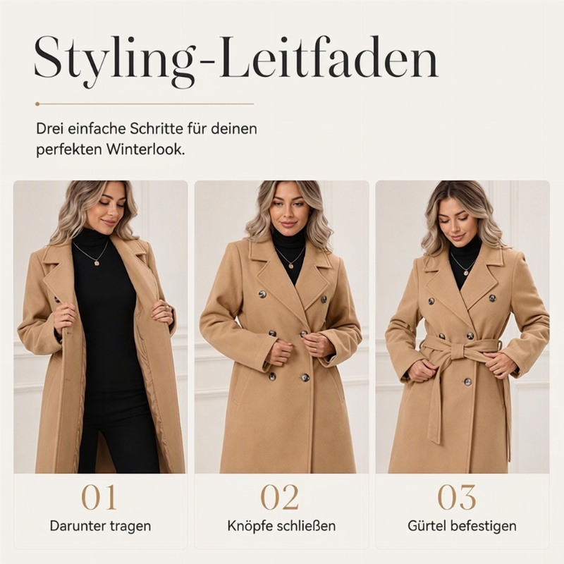 🧥 Elegant Trenchcoat mit Gürtel – Feminin, klassisch & immer passend