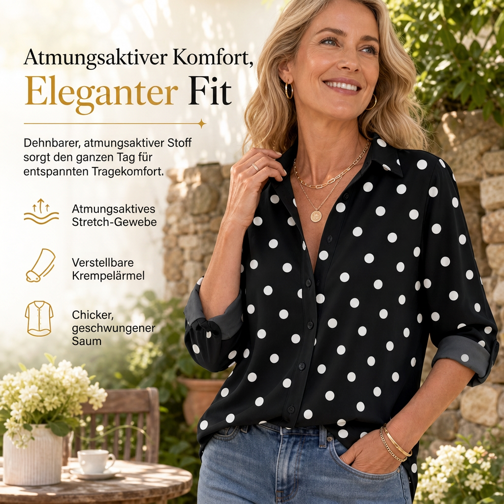 📢🎉50%Rabatt!!!🛍️✨Damen Elegante Freizeitbluse mit Langarm und Knopfleiste