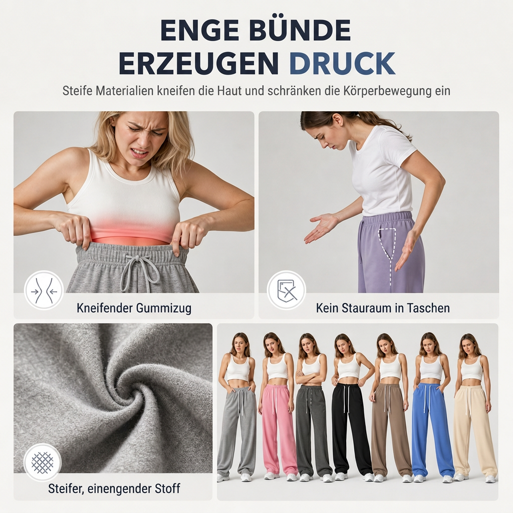 Damen Freizeit lockere weite Sweatpants