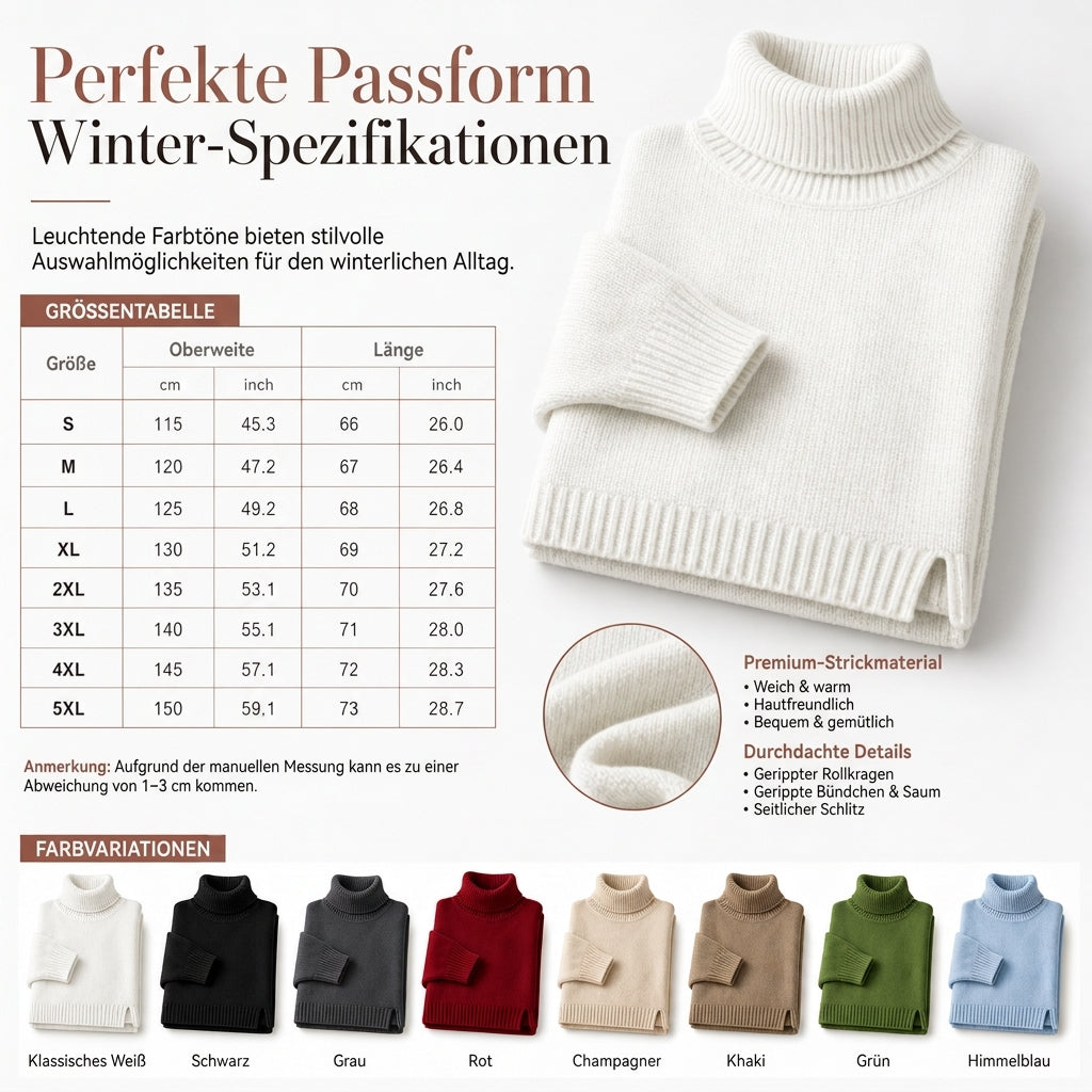 📢🎉50%Rabatt!!!🛍️✨Damen Grobstrick-Pullover mit lockerem Schnitt und Rollkragen