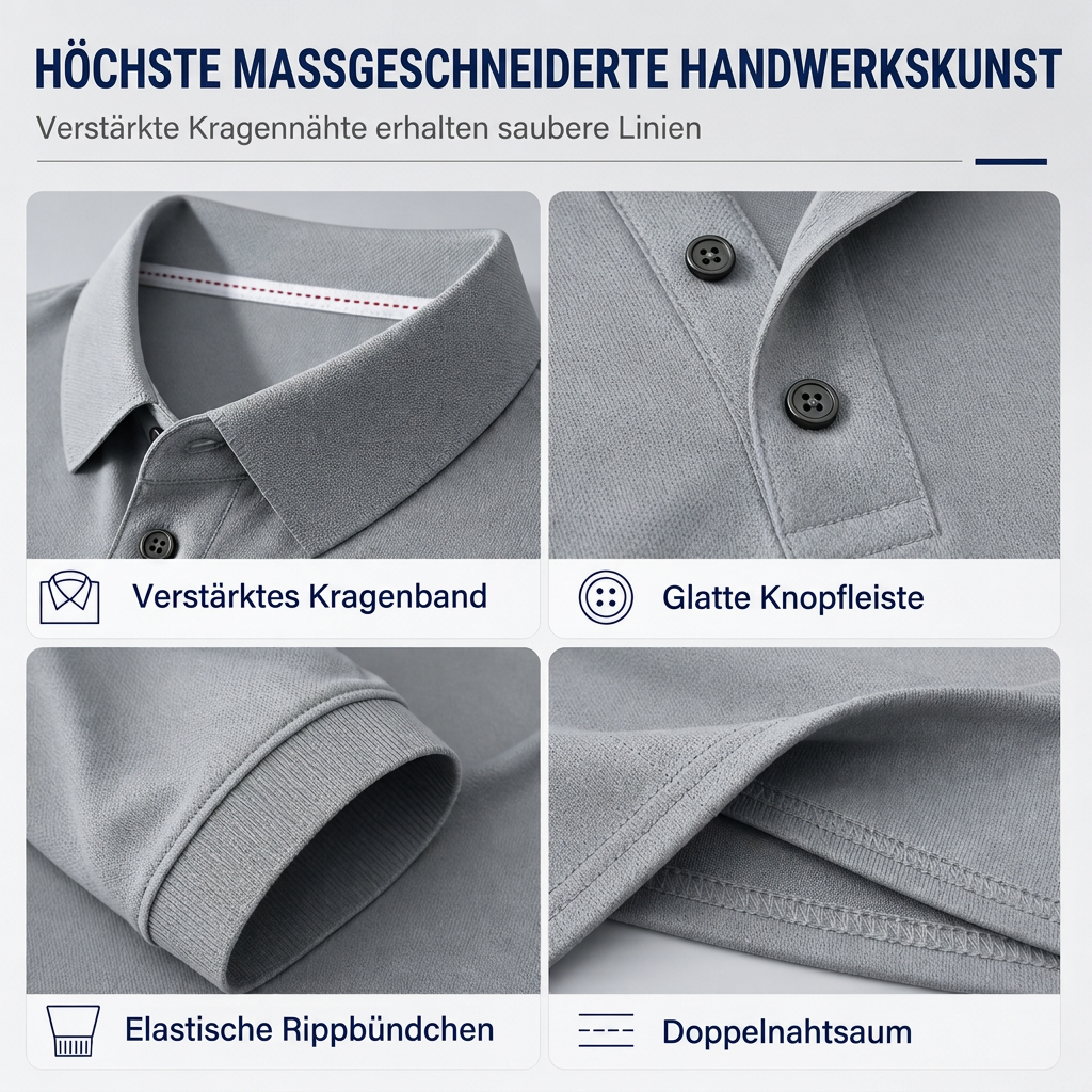 👔 Langärmliges Kragen-T-Shirt für Herren – Klassisch, bequem & immer passend