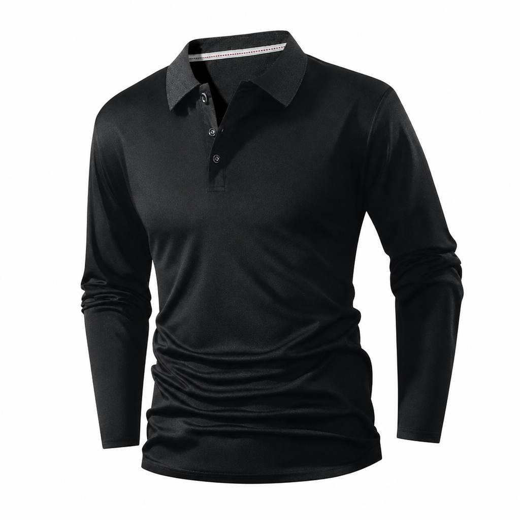 👔 Langärmliges Kragen-T-Shirt für Herren – Klassisch, bequem & immer passend