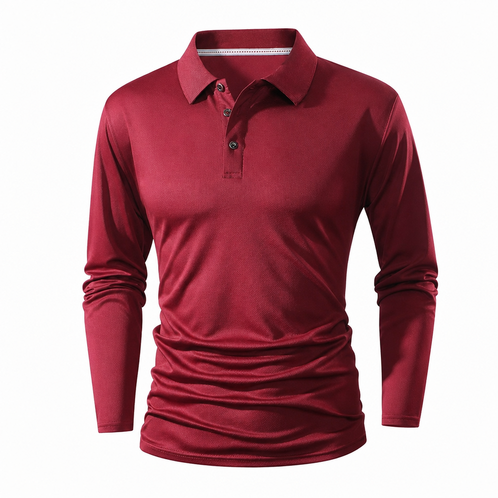 👔 Langärmliges Kragen-T-Shirt für Herren – Klassisch, bequem & immer passend