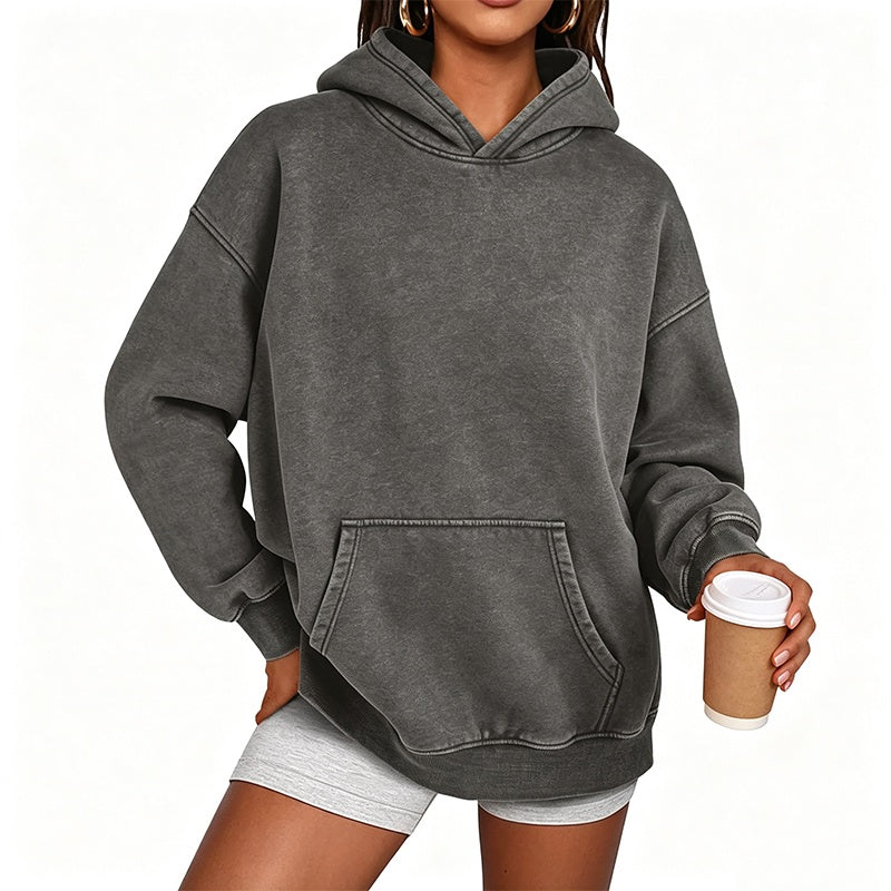 ✨ Neu eingetroffen✨Unisex Casual Oversized Hoodie mit Acid-Wash-Effekt